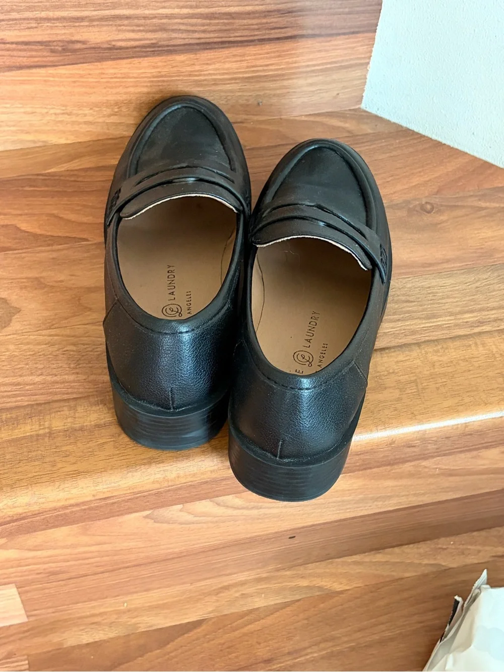 Chinese Laundry Black Leather Penny Loafers